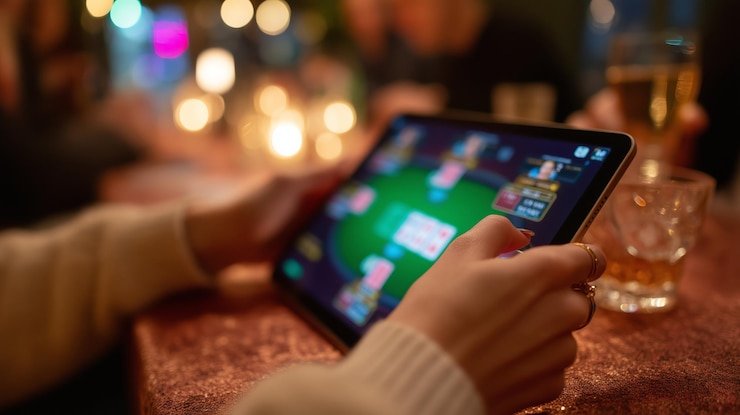 Dealer live casino profesional saat memandu permainan di suhu777apk